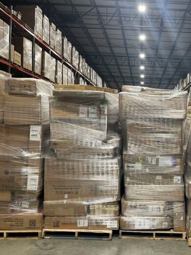 3PL Truckloads - 26 giant 7-8ft Tall pallets per load - pmpalletliquidators.com