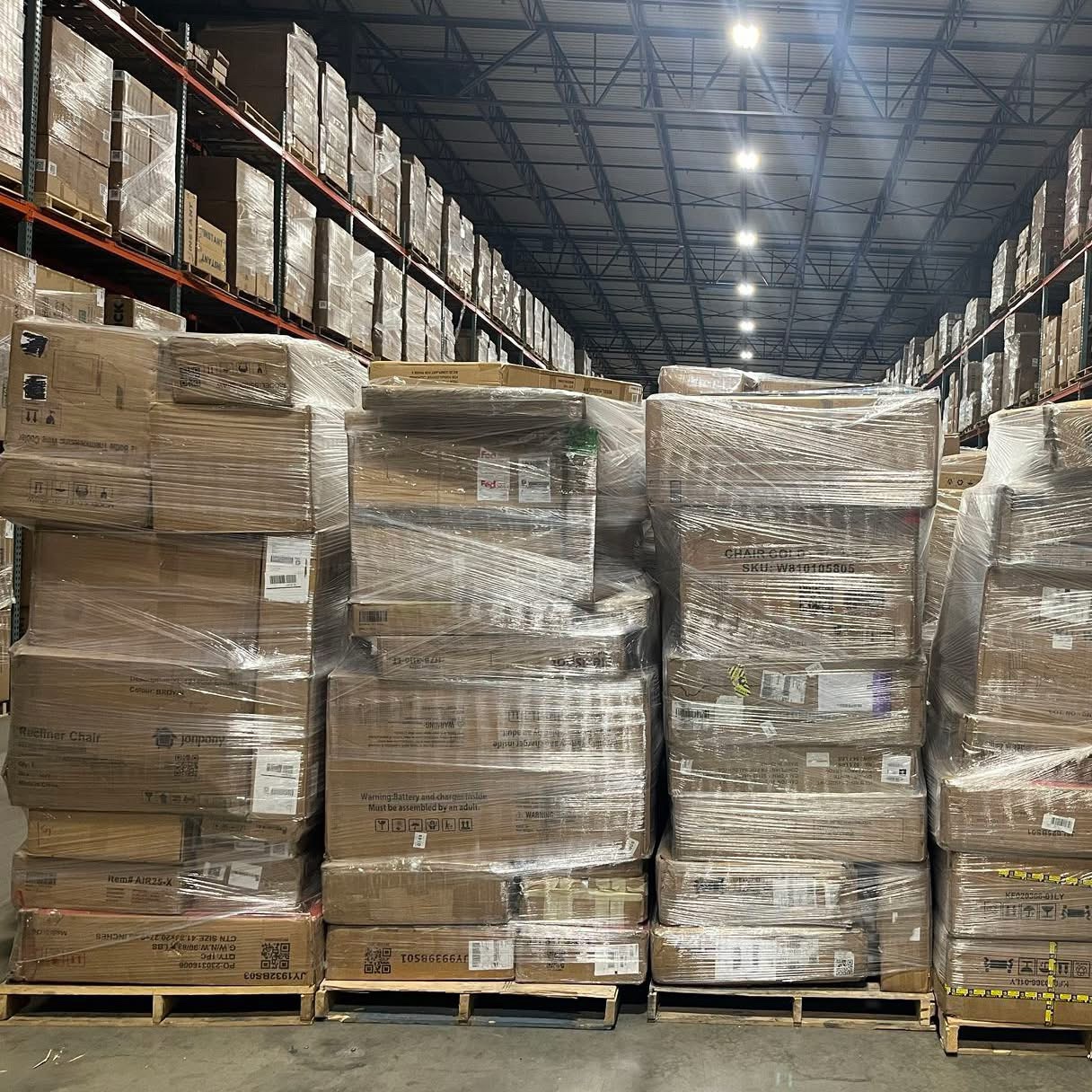 3PL Truckloads - 26 giant 7-8ft Tall pallets per load - pmpalletliquidators.com 1 3PL Truckloads - 26 giant 7-8ft Tall pallets per load - pmpalletliquidators.com