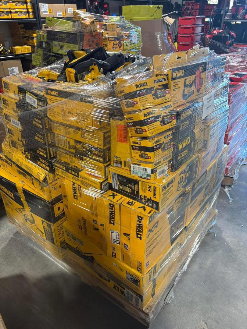 DeWalt Tools Liquidation Pallets (100 New Units) – Wholesale Power Tools Bundle for Resellers 9 DeWalt wholesale pallets
