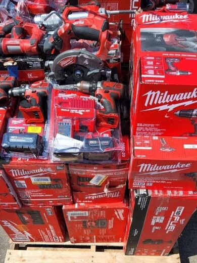 USA pallets liquidation 7 Milwaukee tools pallet for sale